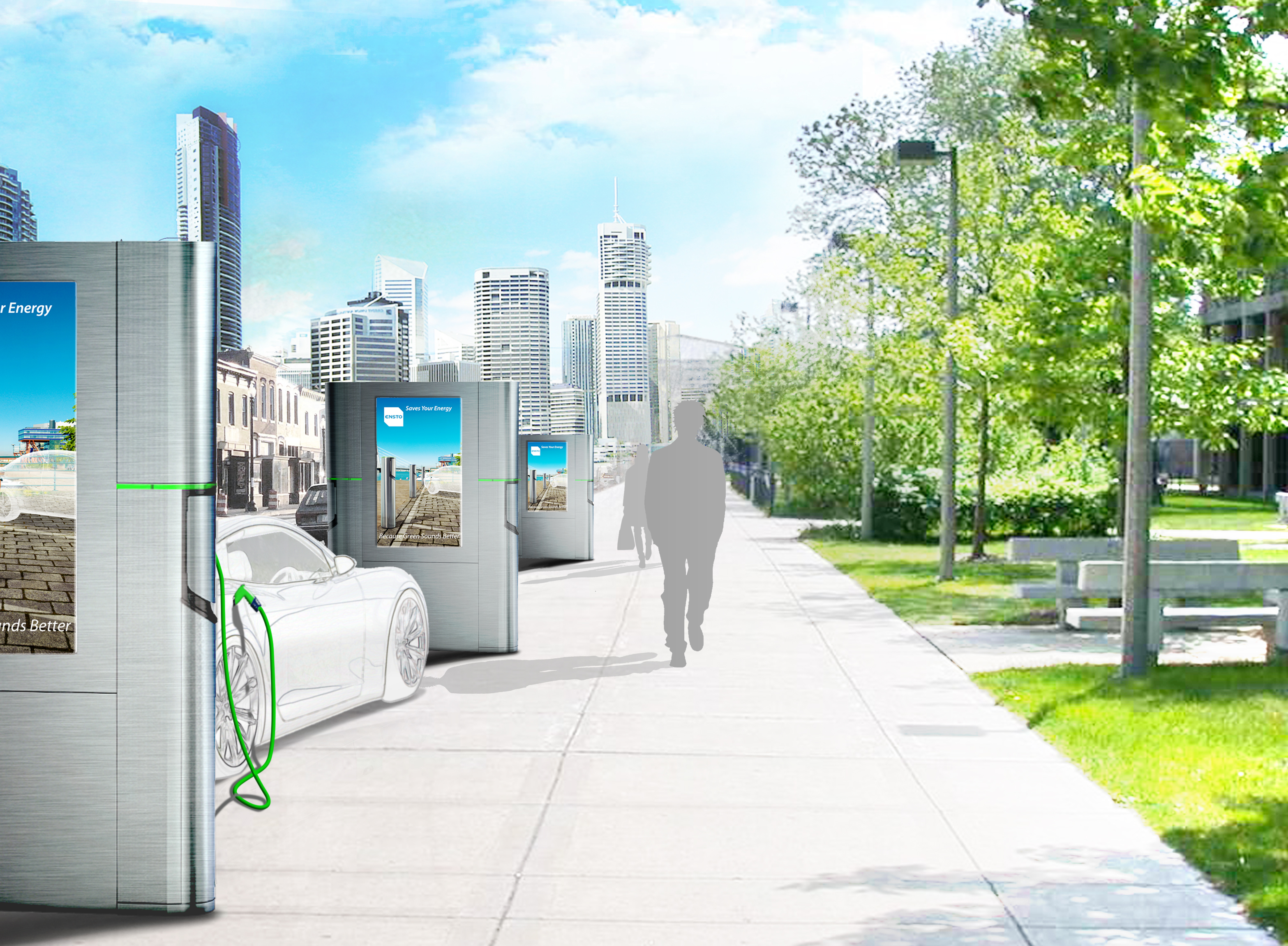  Digital outdoor advertising enables charging infrastructure for electric vehicles