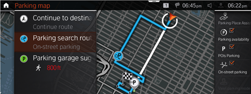BMW Park Search Route Feature