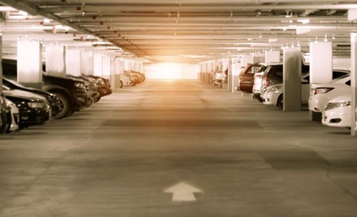 image of an underground parking by Portier