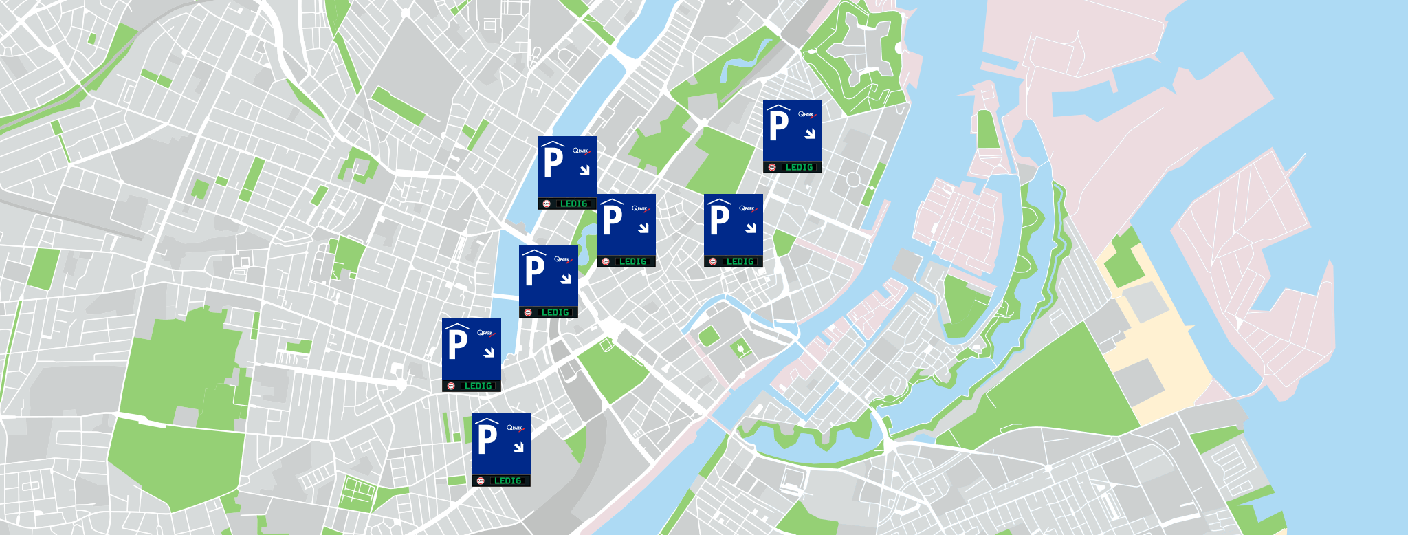 Q-Park has over 3,000 spaces in central locations throughout Copenhagen.