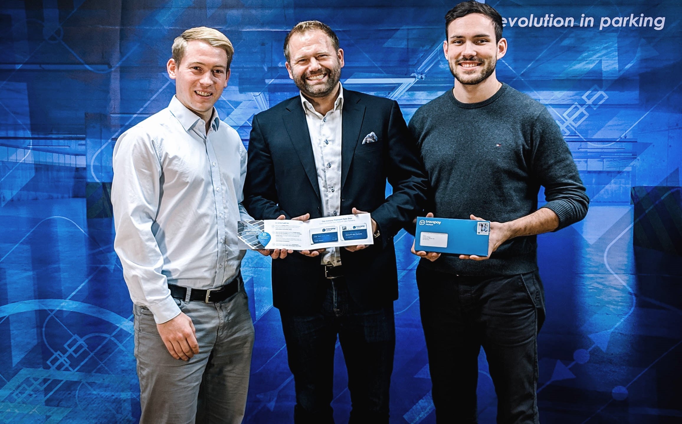 evopark and sunhill technologies Start Cooperation (Picture left to right: Tobias Weiper, Matthias Mandelkow, Philipp Schnorbach)