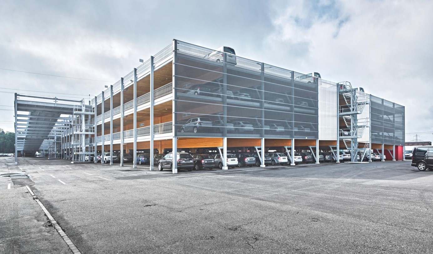 Wooden Car Park in Studen Has Installed projekt w Fall Protection